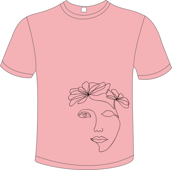 T-Shirt Face Flower